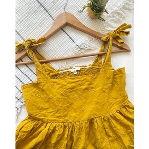 BP Mustard Yellow Embroidered Tank Top